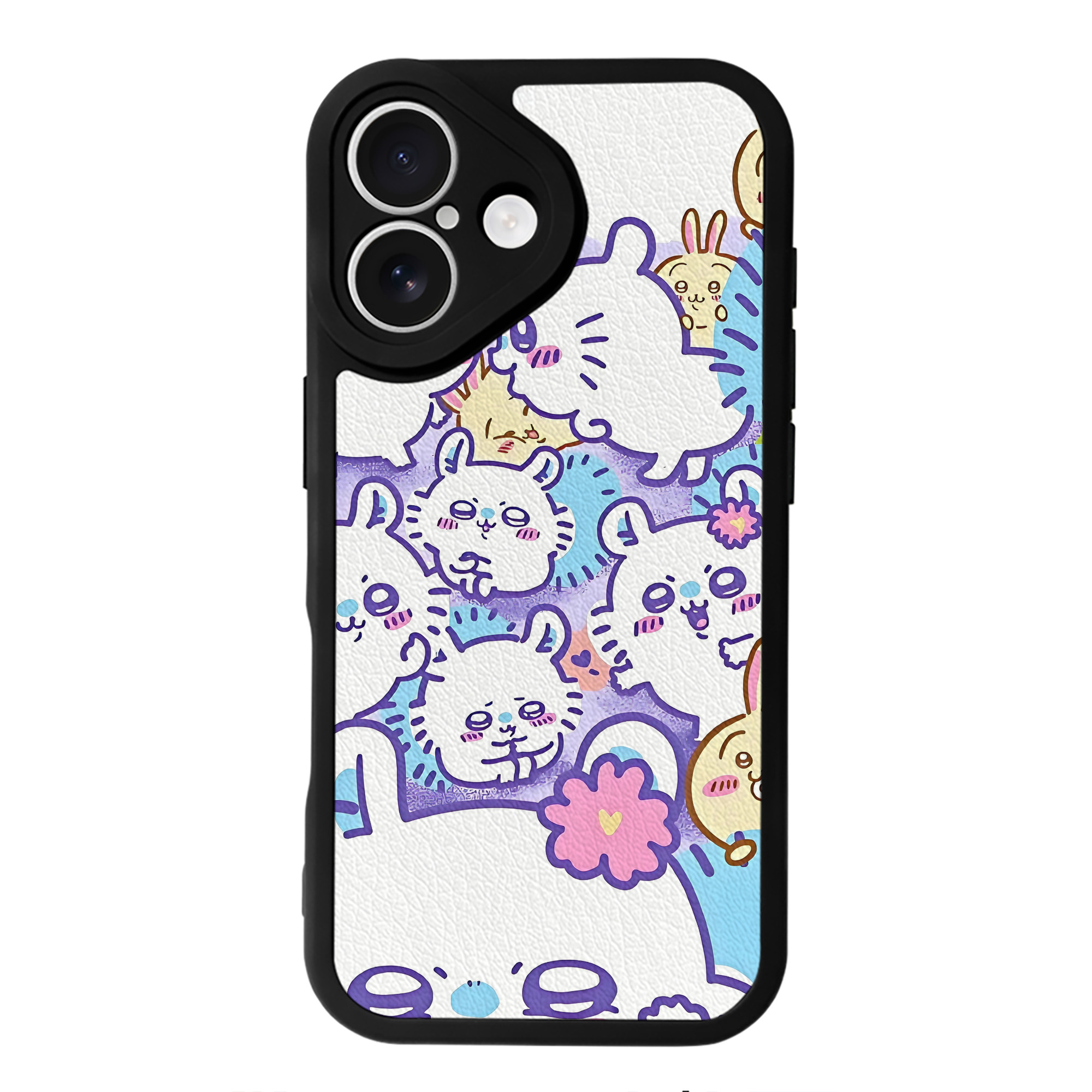 （画像用） ちいかわ Chii-kawa 【iPhone 16シリーズ対応】シリコンスマホケース（レザー調） 材質：シリコン